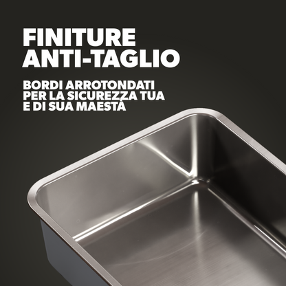 Boring Litter - Lettiera in Acciaio INOX (Versione Aperta)