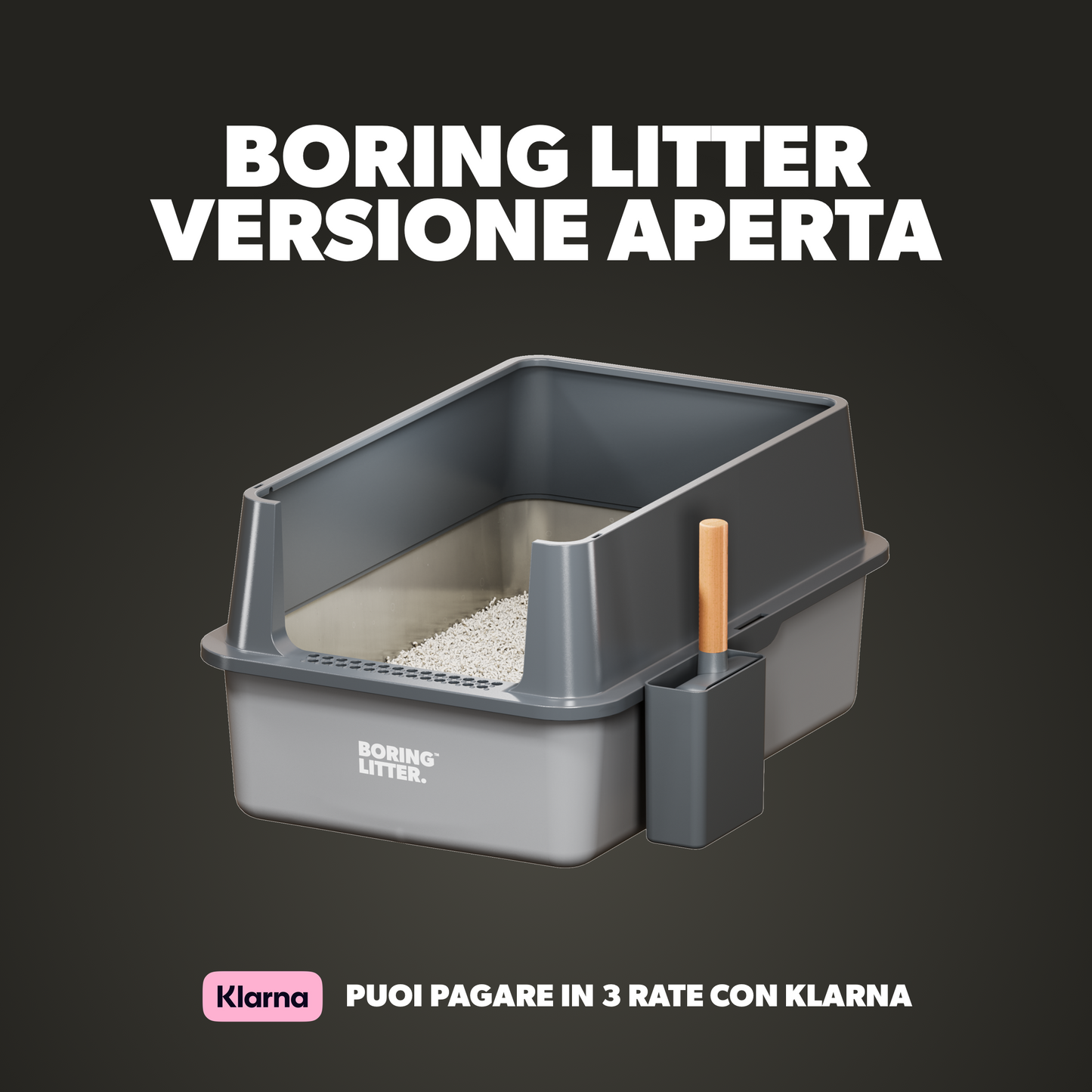 Boring Litter - Lettiera in Acciaio INOX (Versione Aperta)