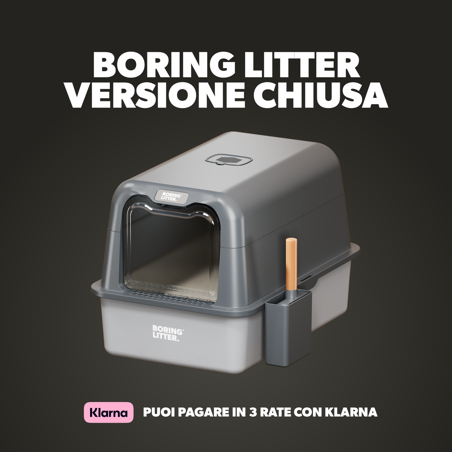 Boring Litter - Lettiera in Acciaio INOX (Versione Chiusa)