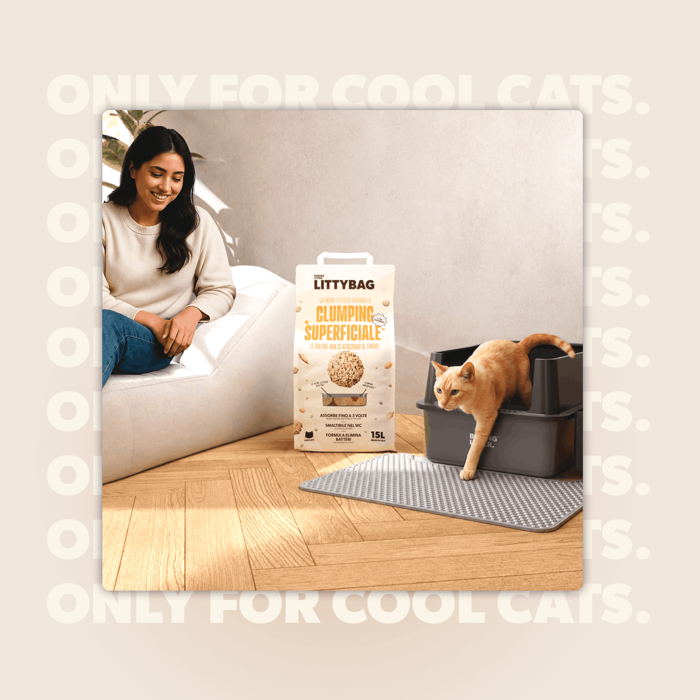 LittyBag - La Prima Sabbietta Naturale a Clumping Superficiale